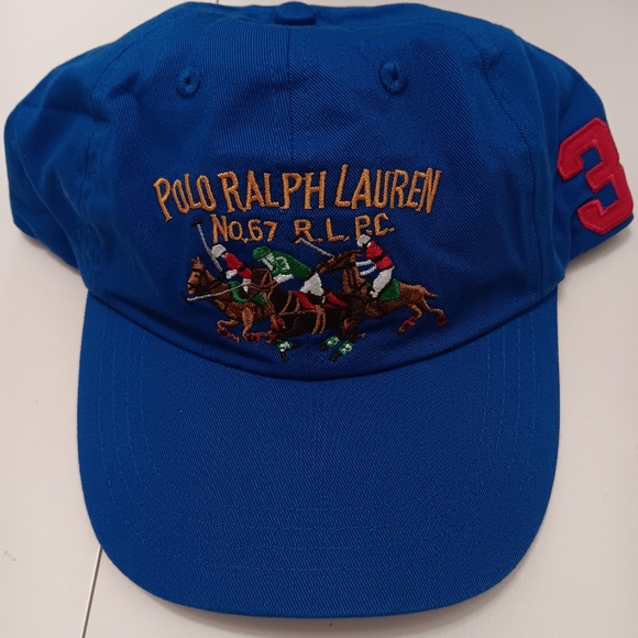 POLO RALPH LAUREN MEN'S ROYAL BLUE 3 POLO PLAYER/PONY LOGO BALL CAP HAT OSFA … - Picture 1 of 8